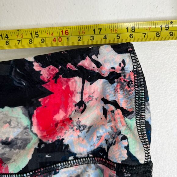 Zelos Cropped Floral Athletic Leggings Multicolor Women Size Medium Activewear - Picture 10 of 13